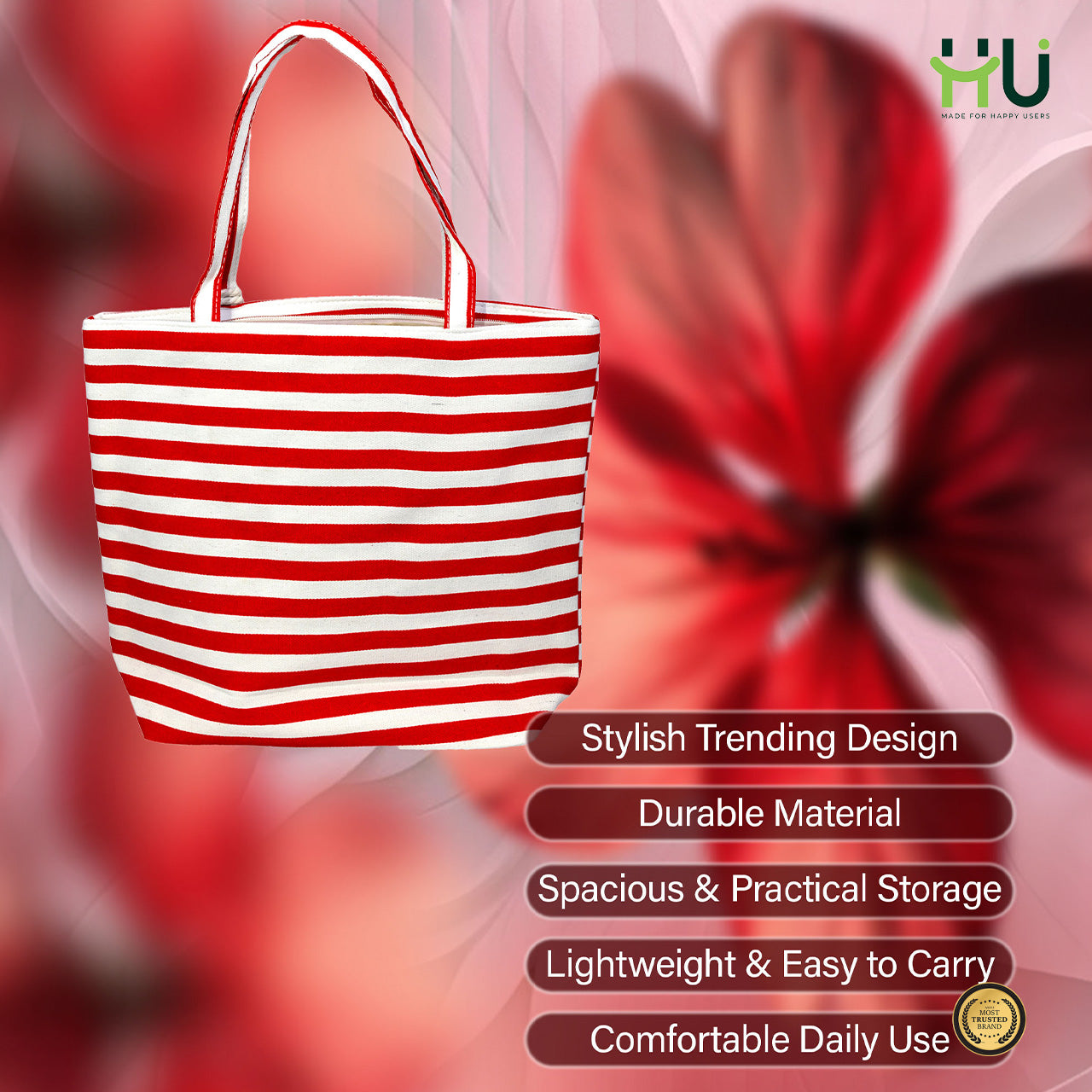 Zebra Pattern Fashion Bag – Red