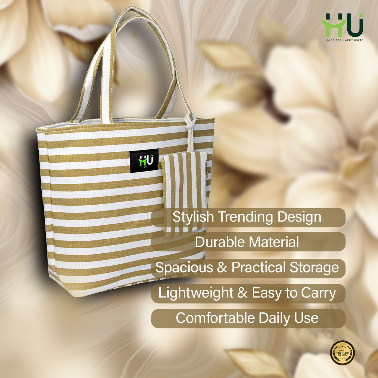 Zebra Pattern Fashion Bag – Cream & White