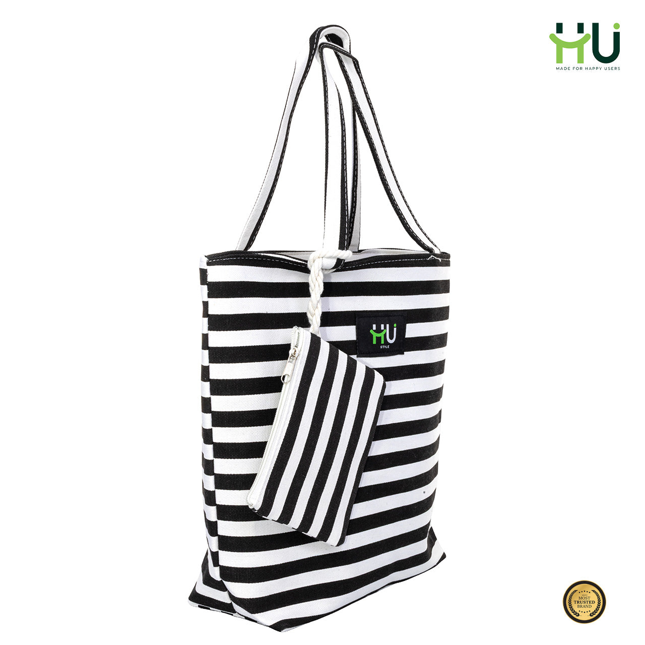Zebra Pattern Fashion Bag – Black & White