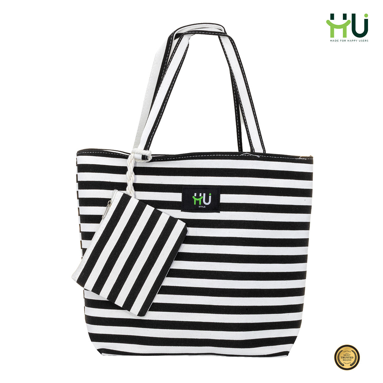 Zebra Pattern Fashion Bag – Black & White