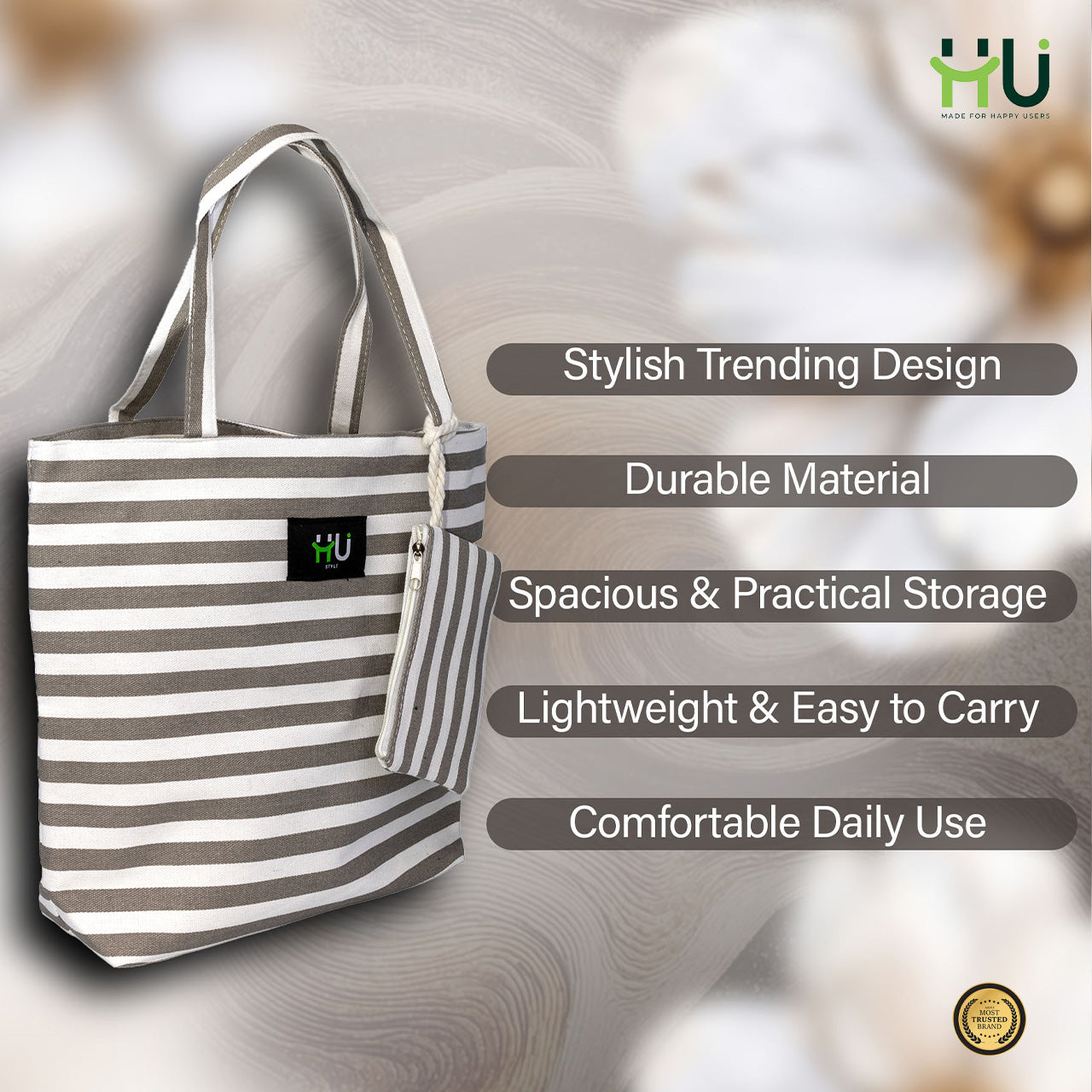 Zebra Pattern Fashion Bag – Grey & White