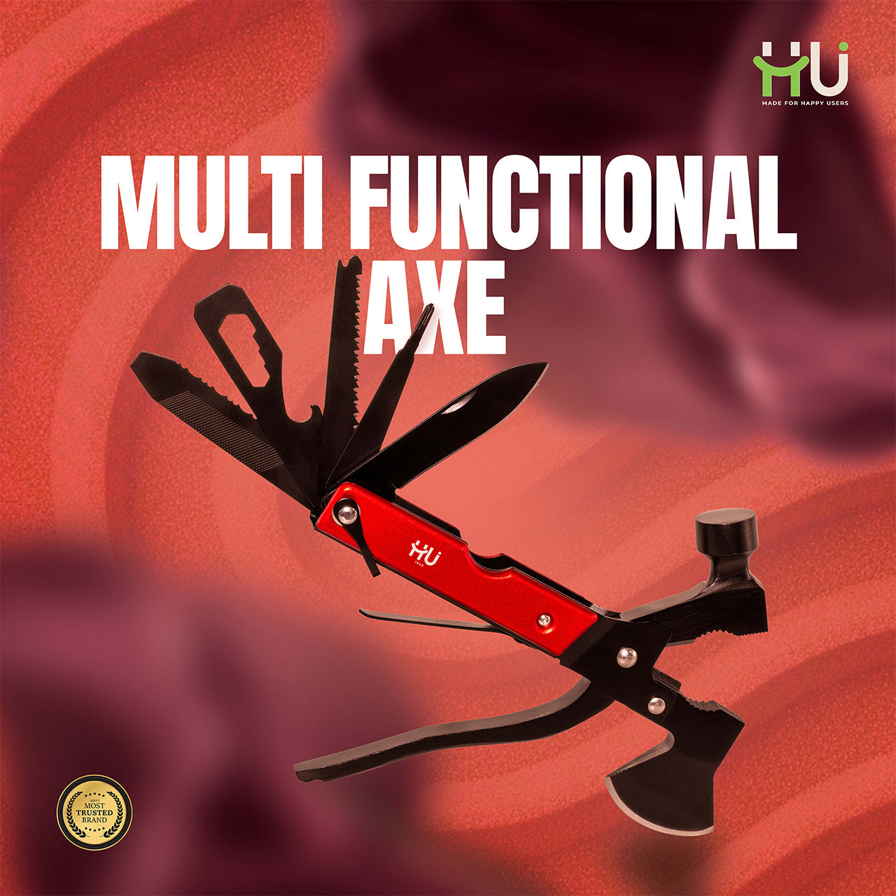 10-in-1 Survival Axe Hammer Multifunctional Tool