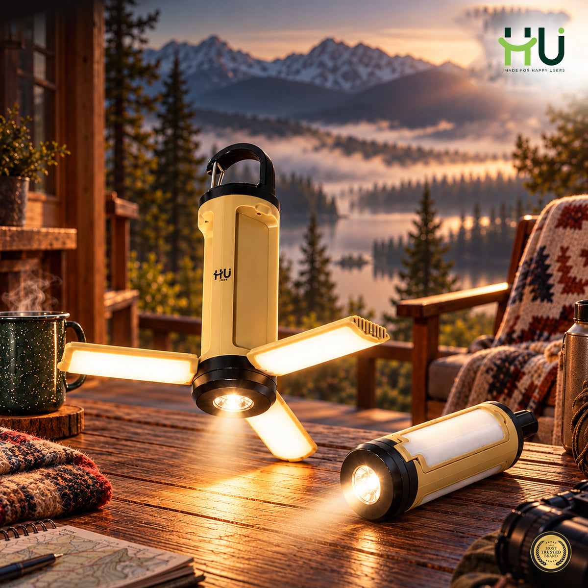 Portable LED Camping Lantern (Type-C Rechargeable)