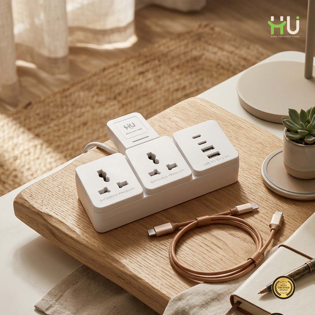 4-Port USB & Type-C Fast Wall Charger