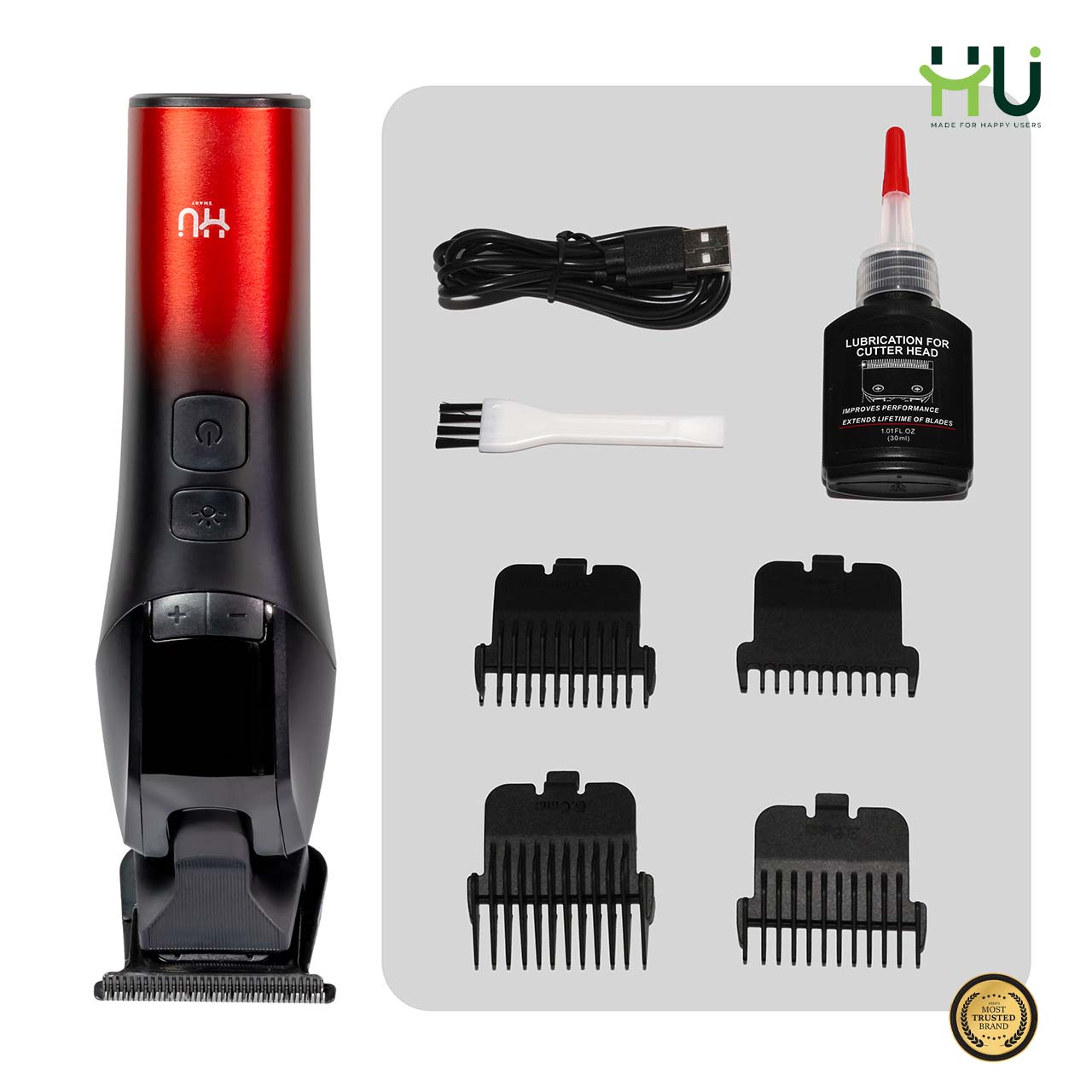 Rechargeable Hair Clipper 2000mAh LED Trimmer