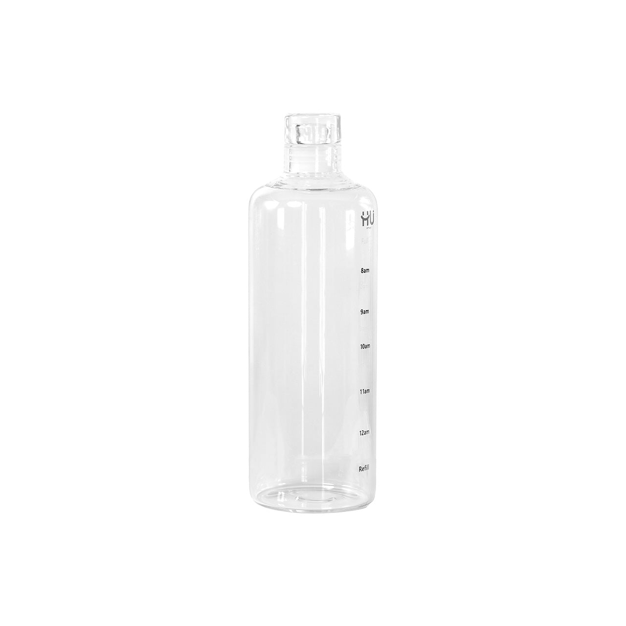 Glass Water Bottle with Time Marker Hydration Bottle
