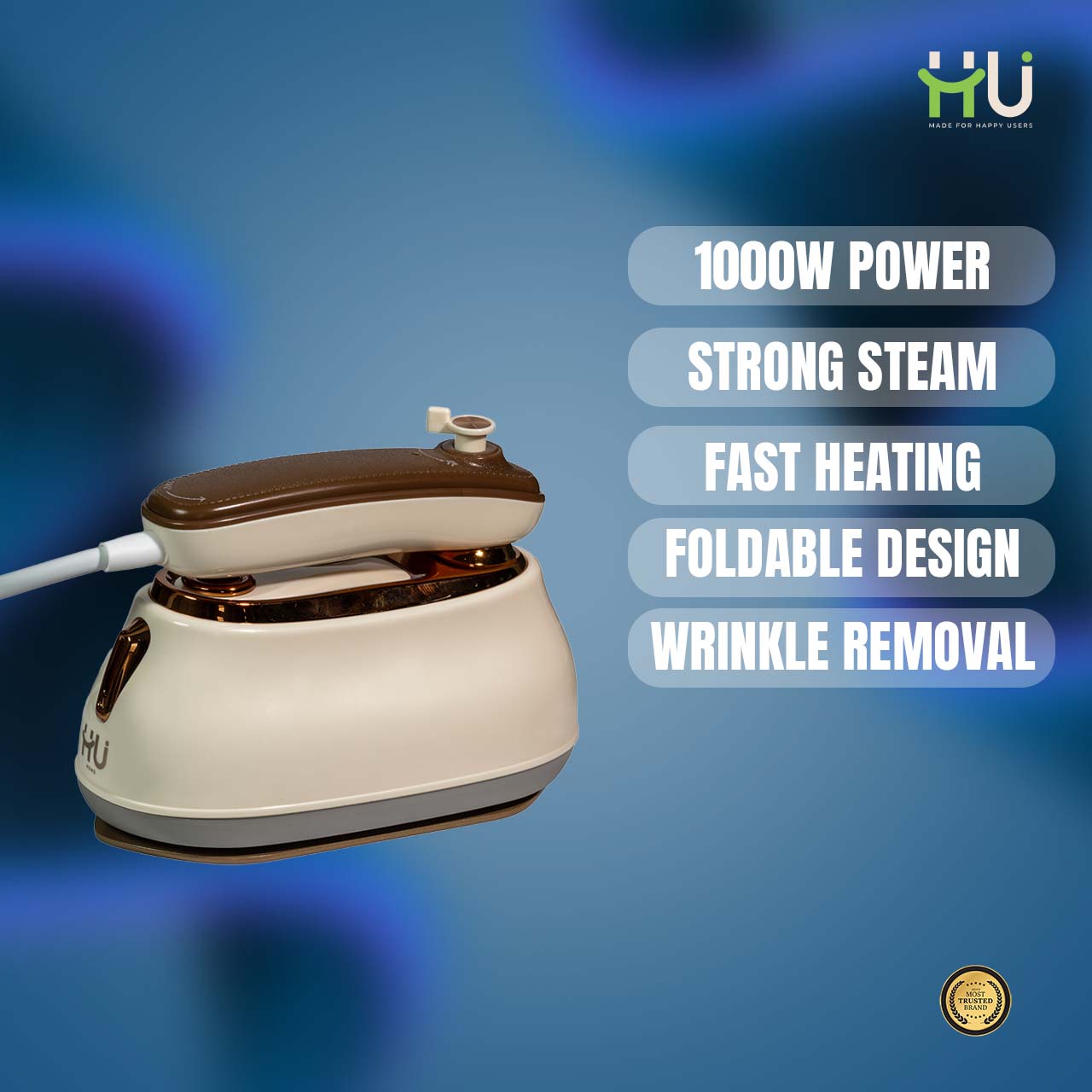 Portable Mini Travel Steam Iron (1000W)