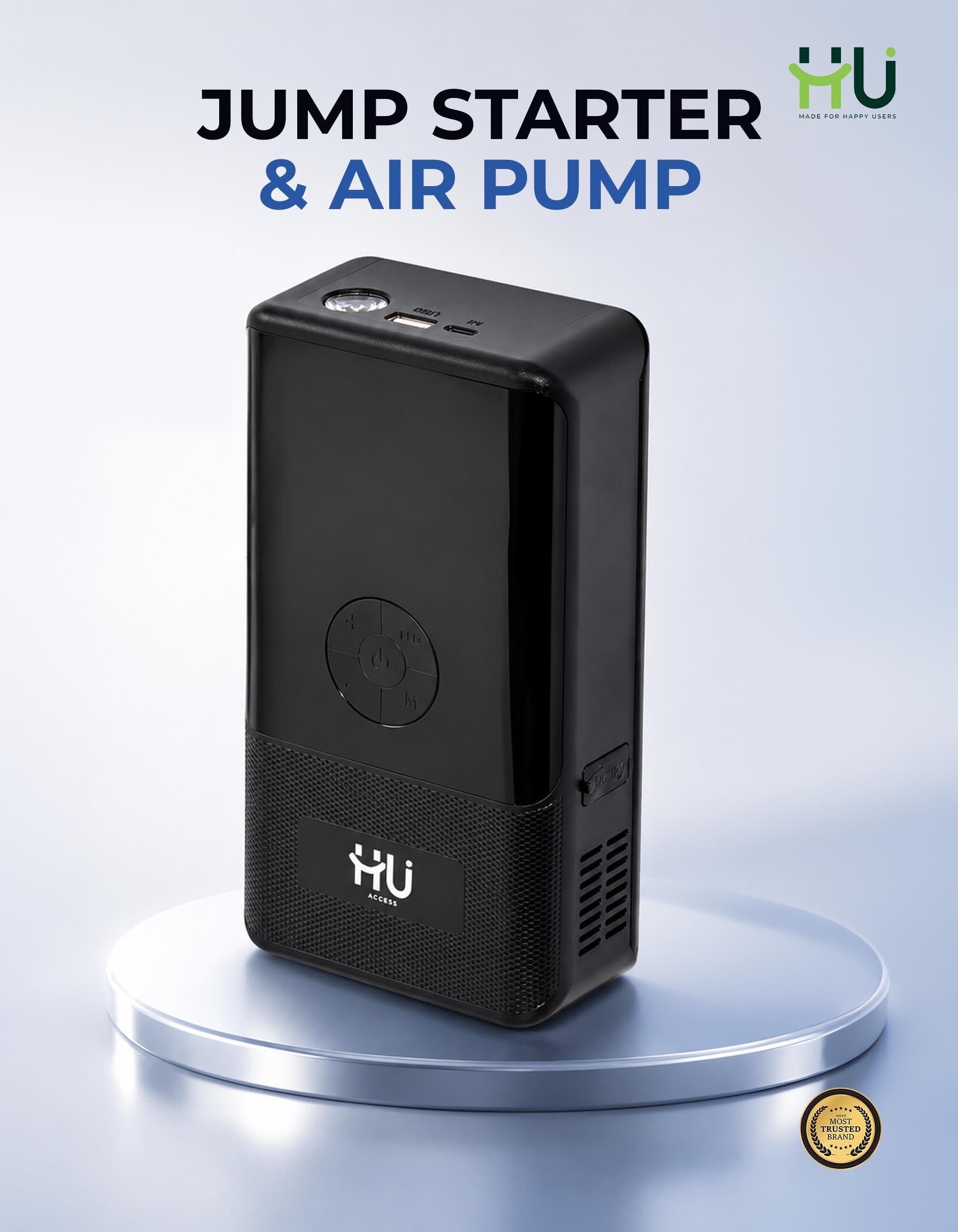 HU 15000mAh Jump Starter & Air Pump