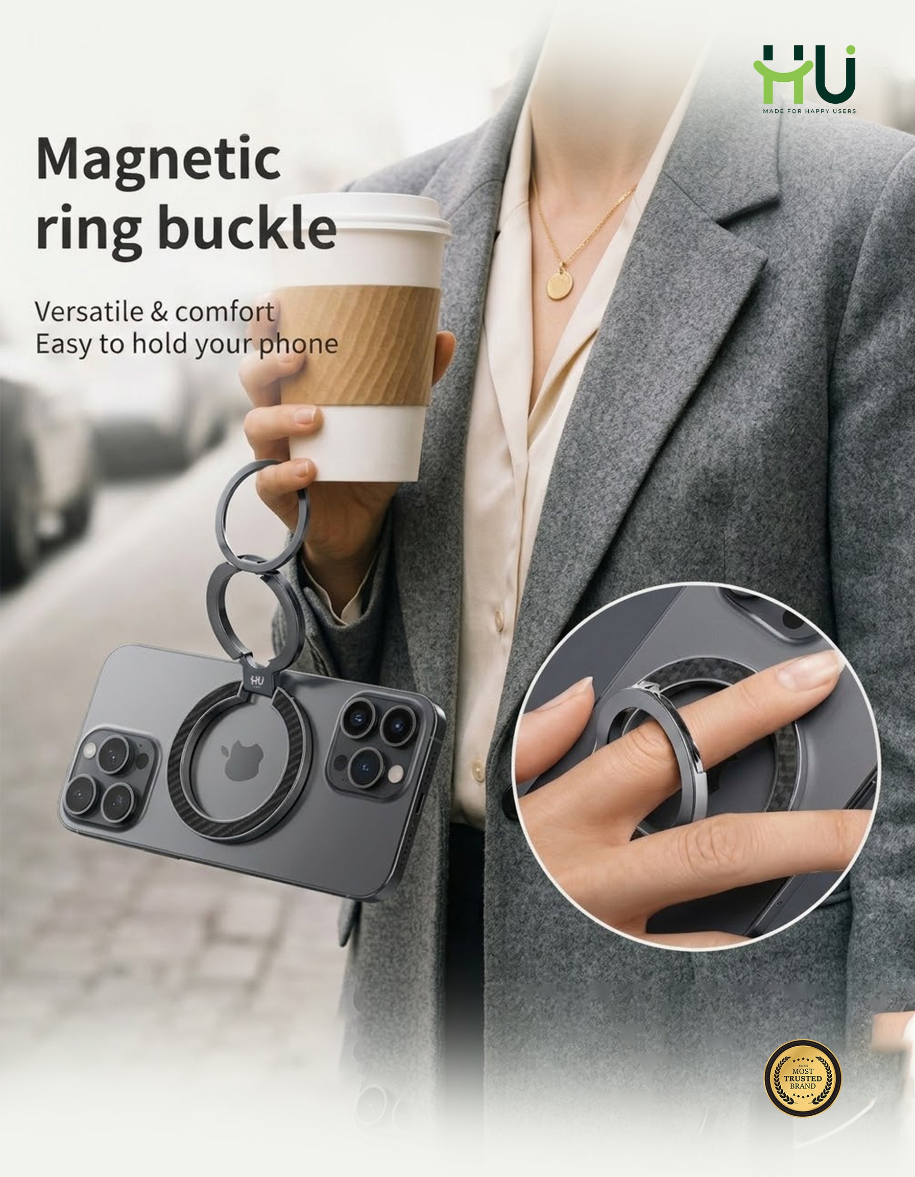 HU Snap.Hold.Go Magnetic Phone Grip