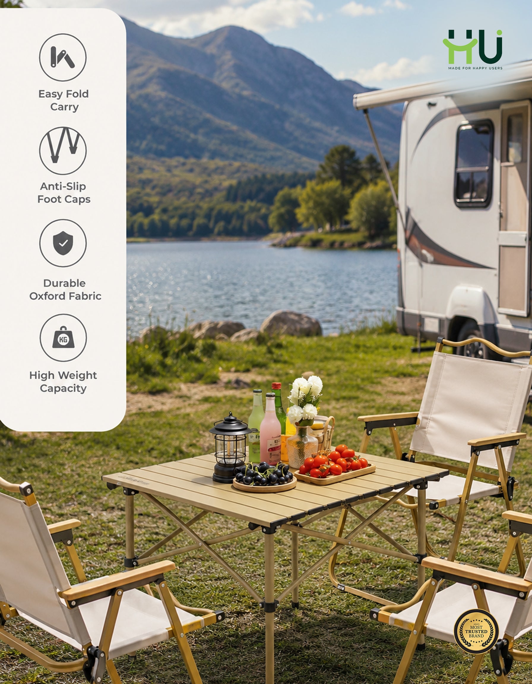HU Foldable Camping Chair