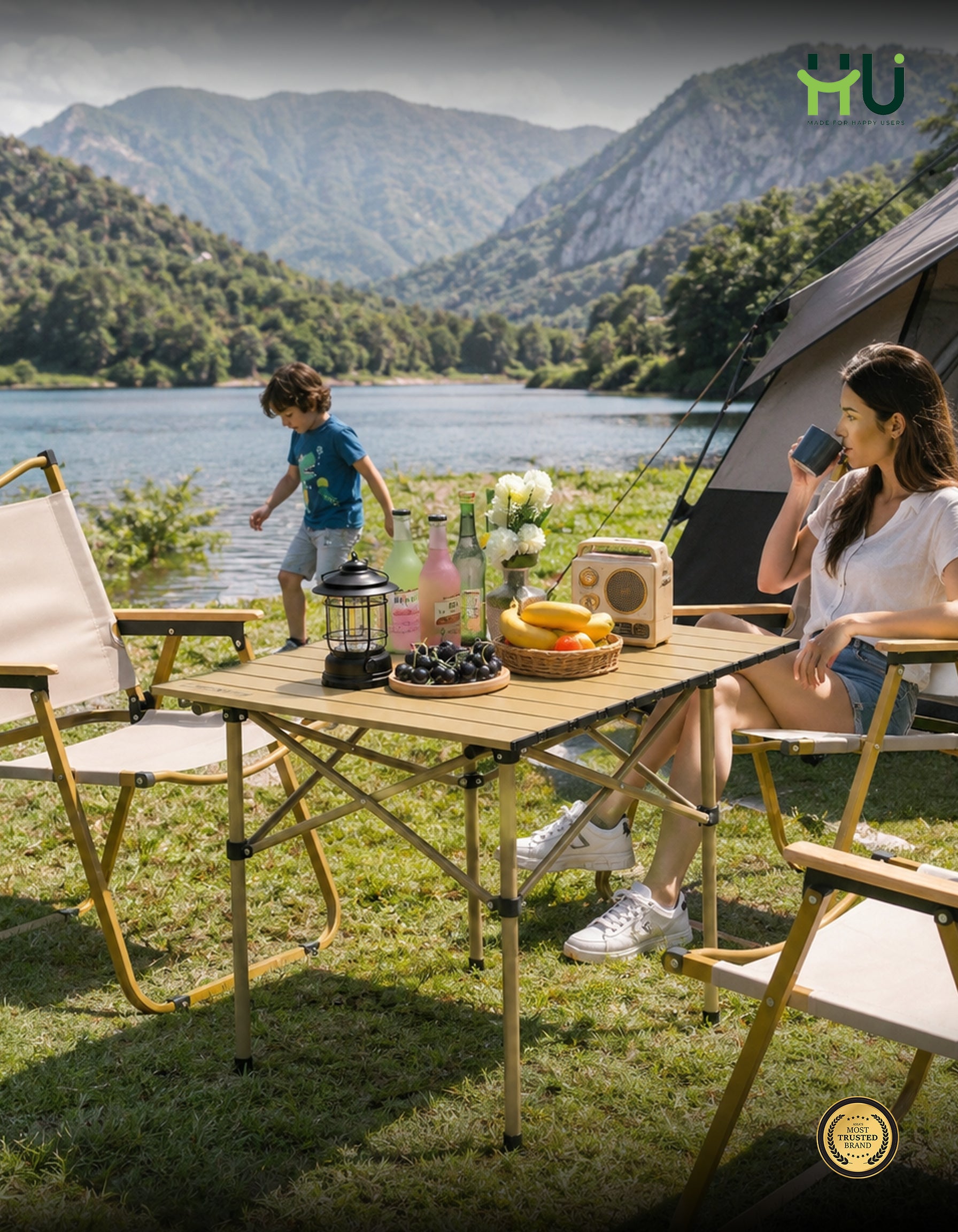 HU Foldable Camping Chair