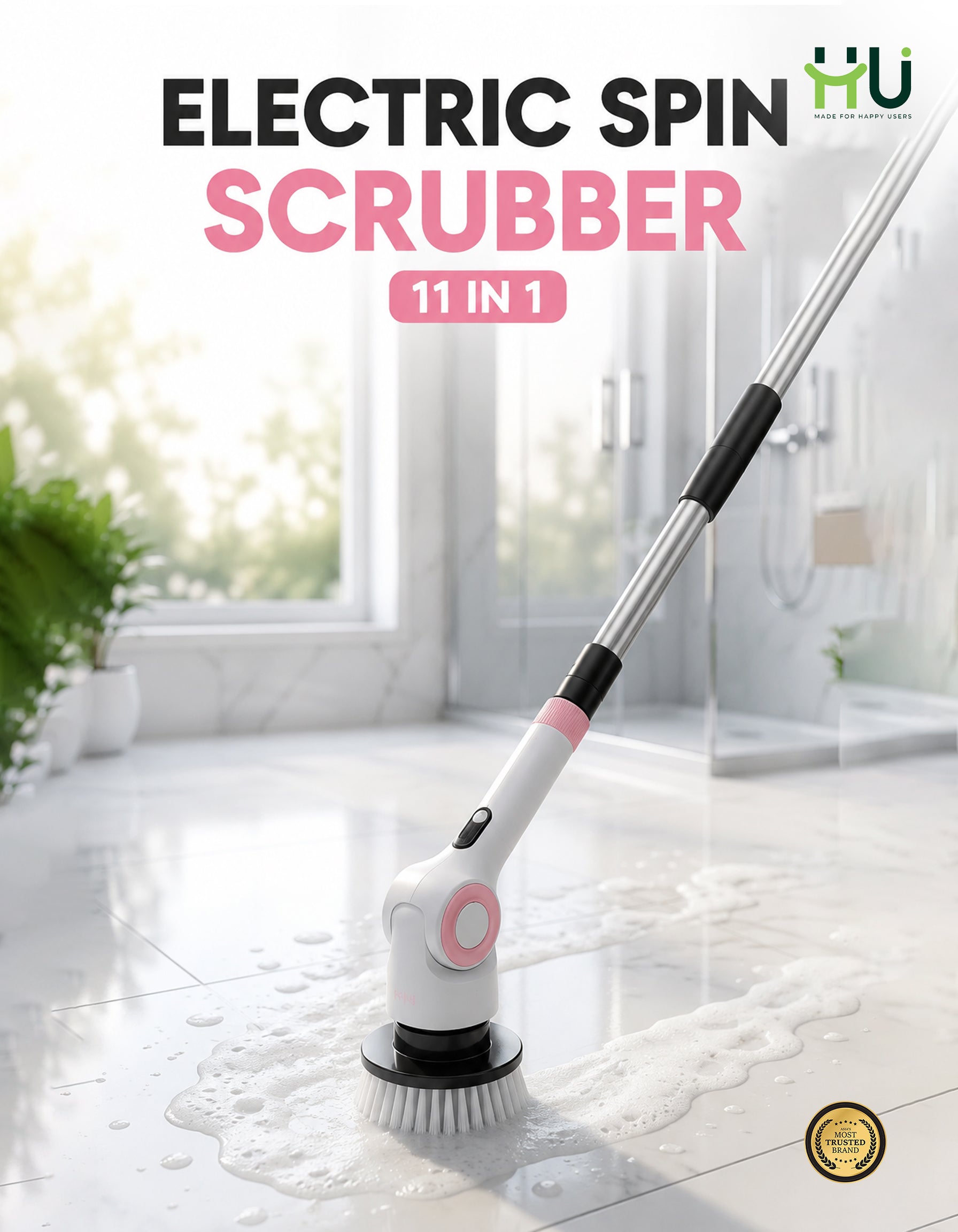 HU Cordless Electric Cleaning Brush