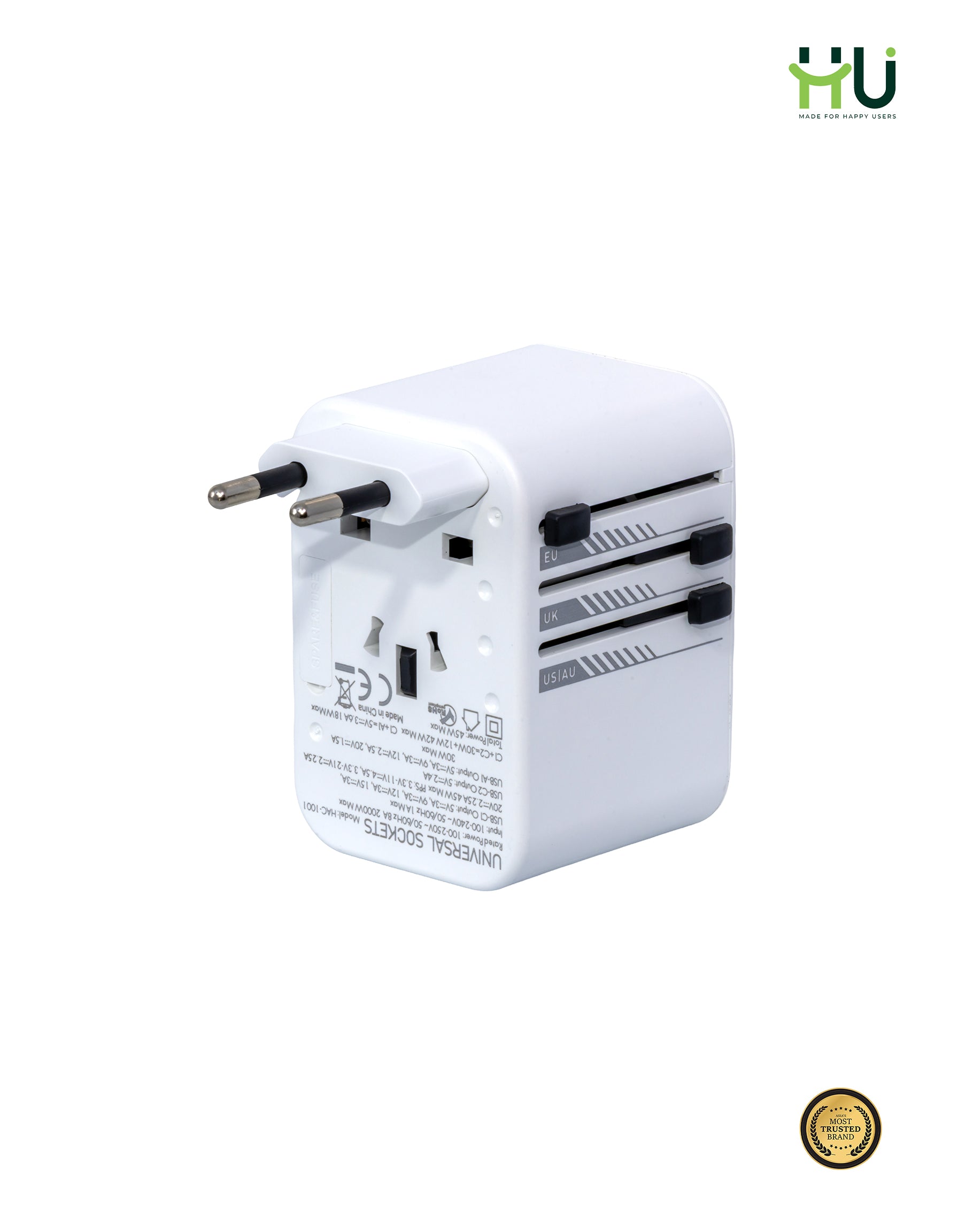 HU Universal Travel Adapter