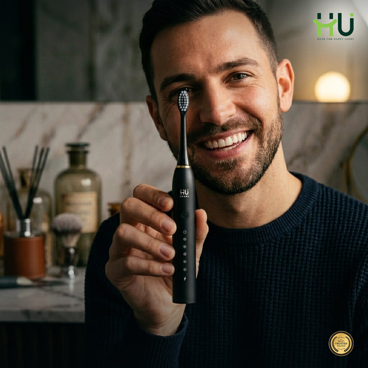 Sonic Electric Toothbrush (6 Cleaning Modes)-Black