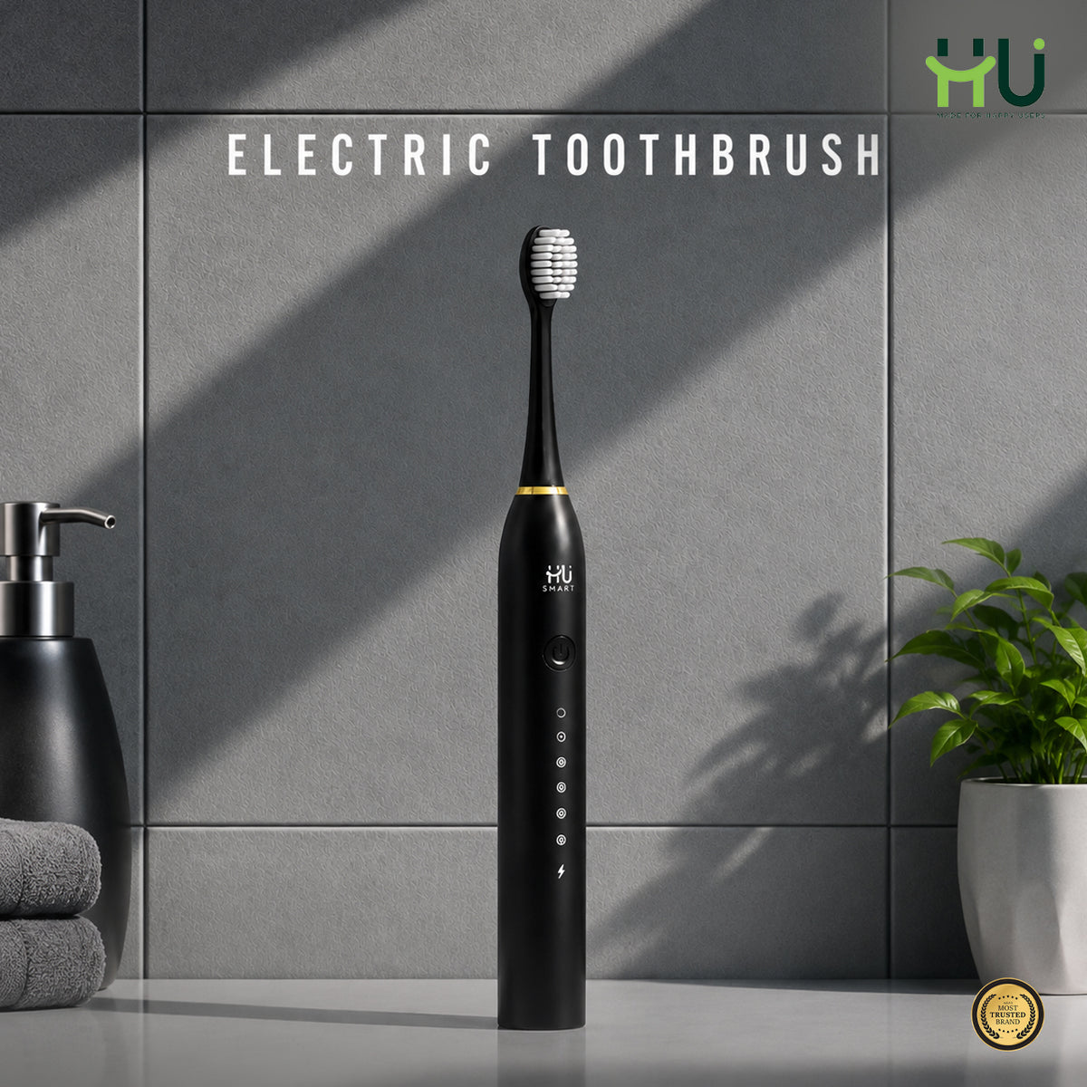 Sonic Electric Toothbrush (6 Cleaning Modes)-Black
