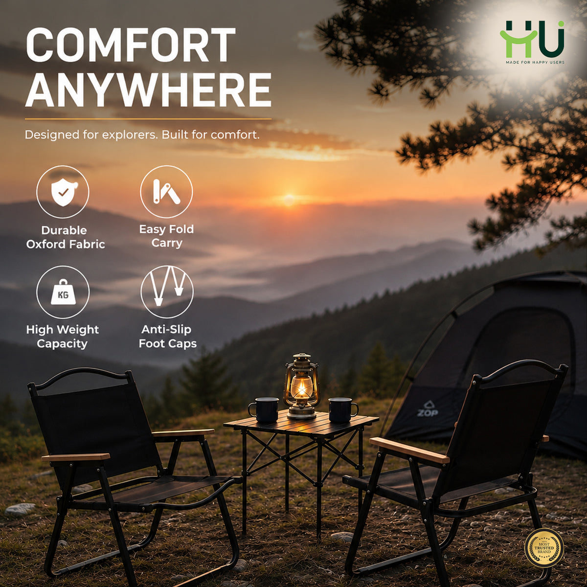 HU Foldable Outdoor Camping Chair