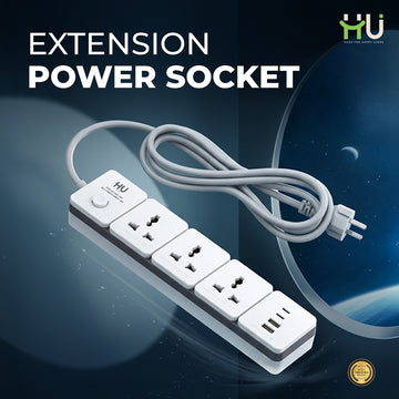 Extension Power Socket 3 Outlet + USB with 3M Cable