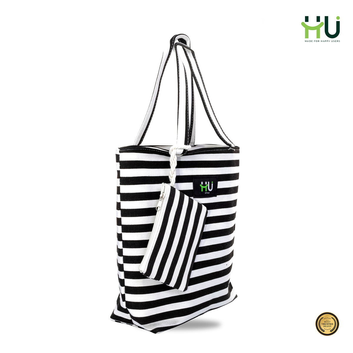 Zebra Pattern Fashion Bag – Black & White