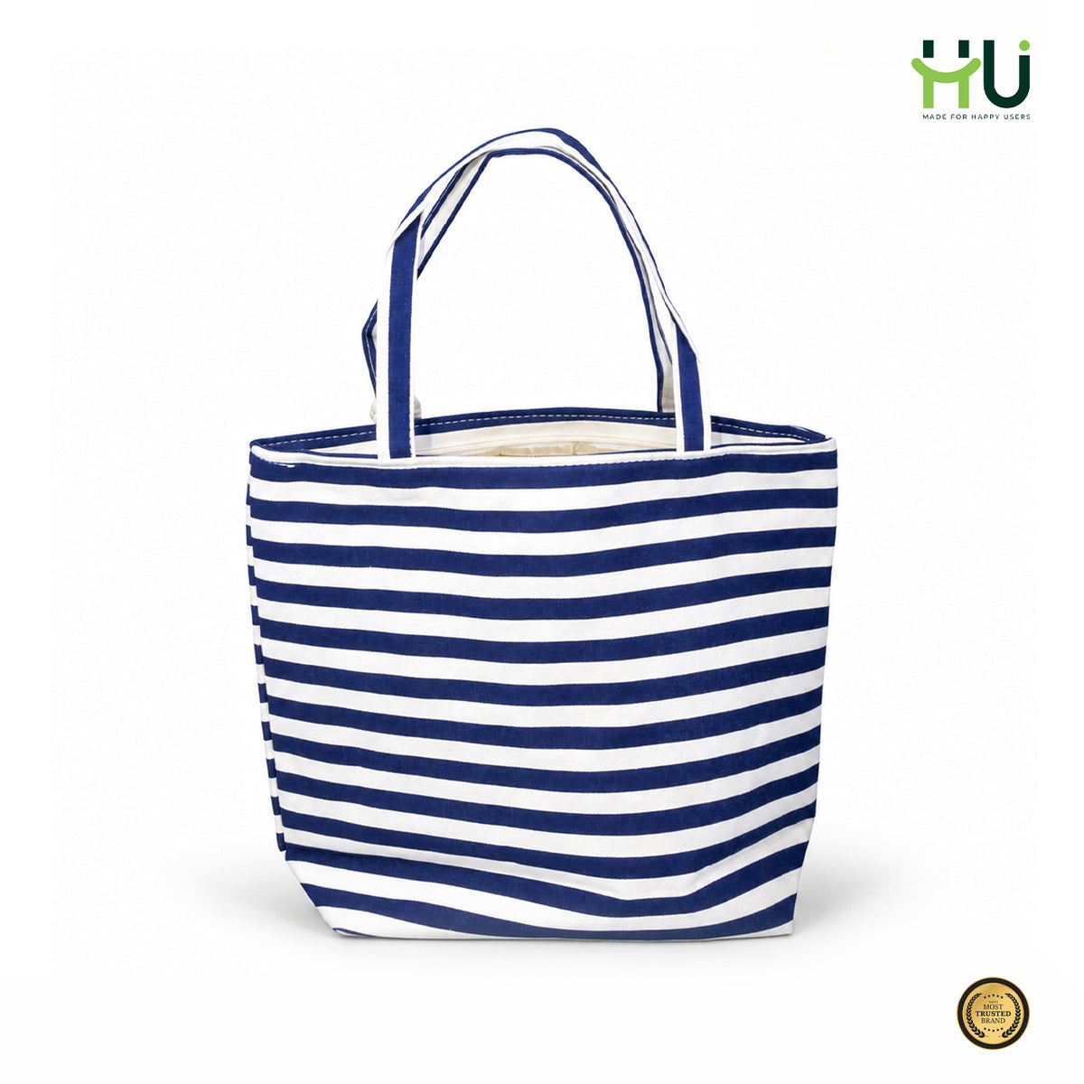 Zebra Pattern Fashion Bag – Blue & White