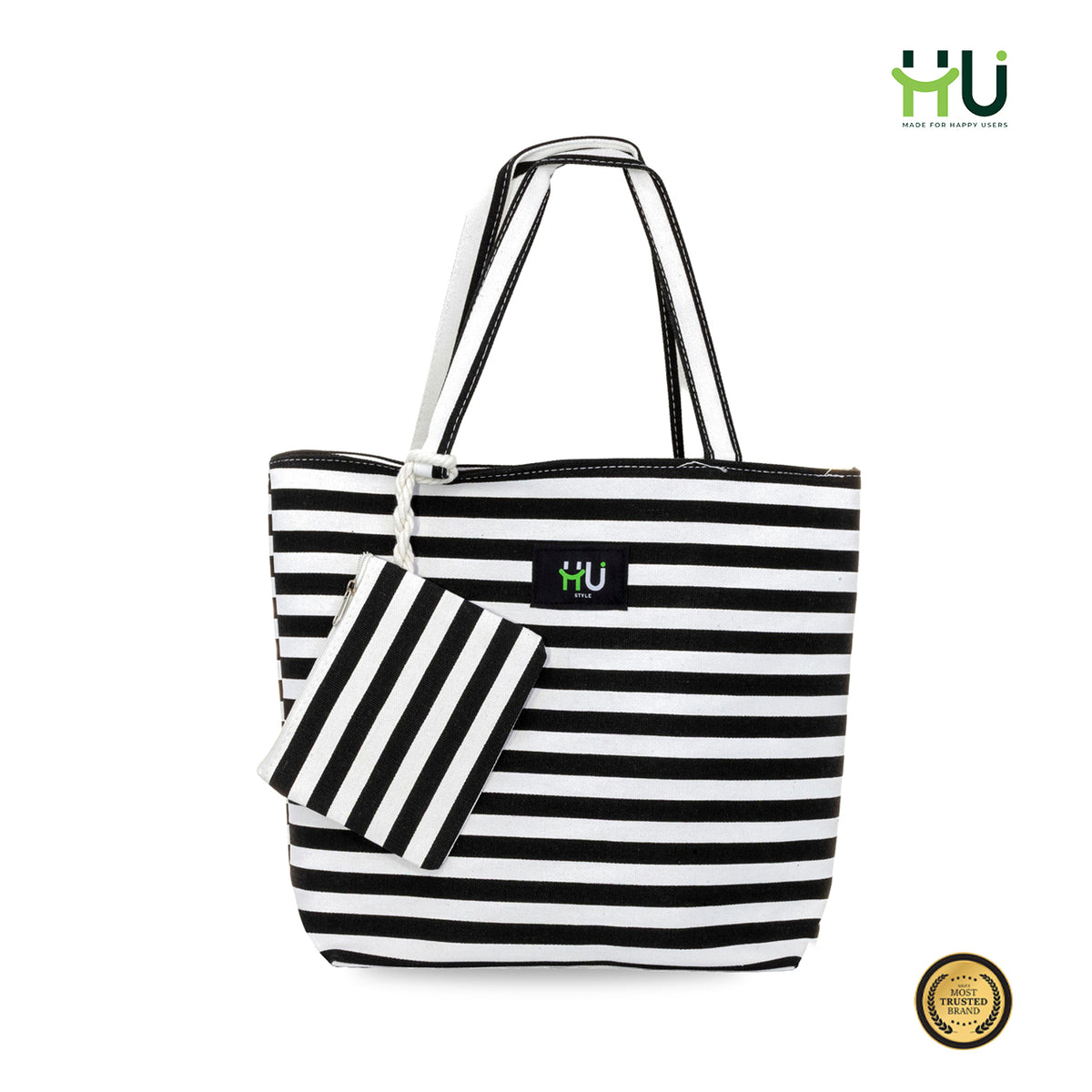 Zebra Pattern Fashion Bag – Black & White