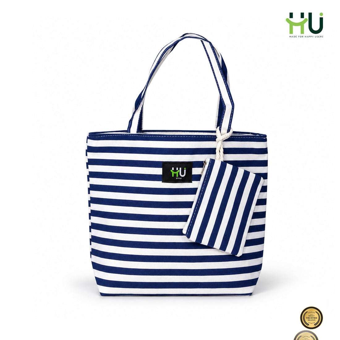 Zebra Pattern Fashion Bag – Blue & White
