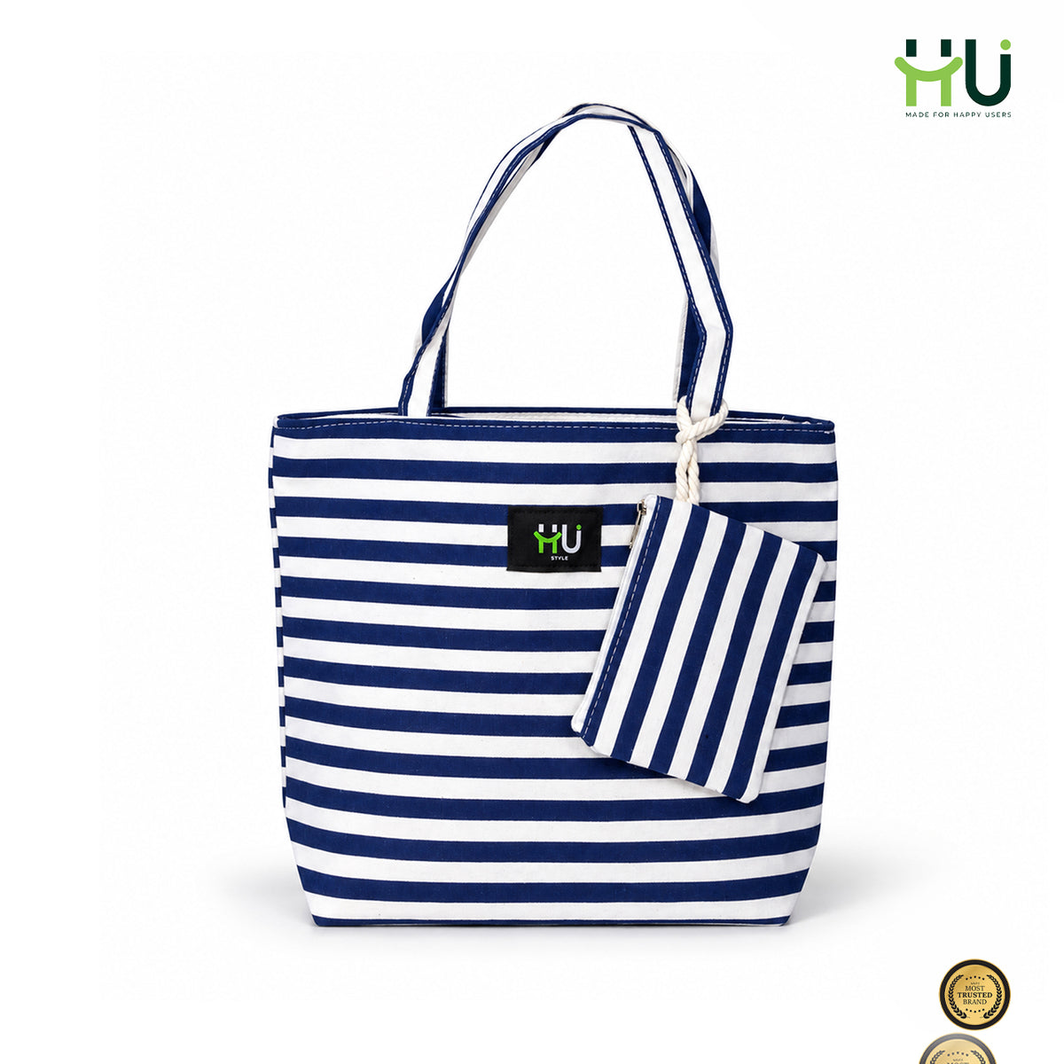 Zebra Pattern Fashion Bag – Blue & White