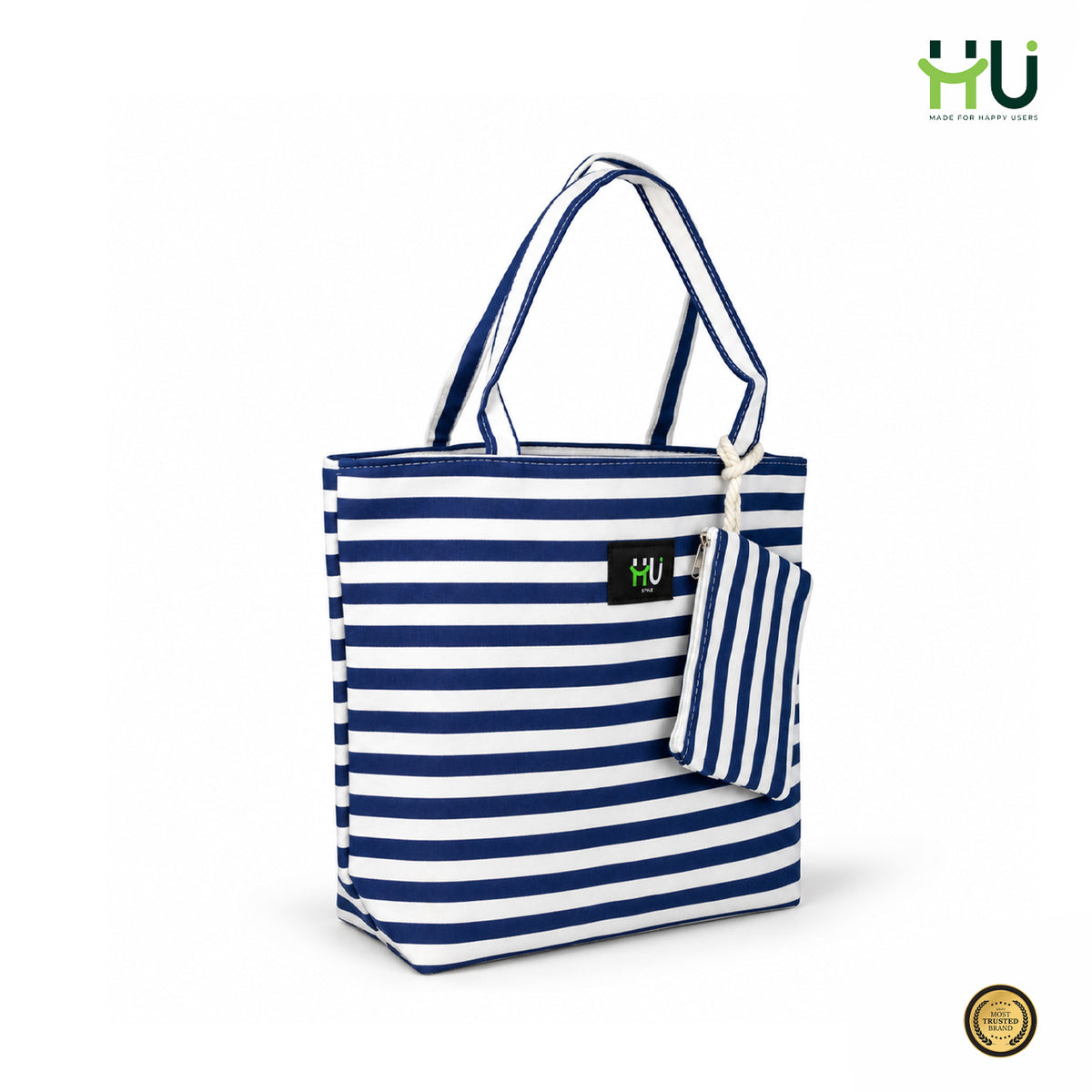 Zebra Pattern Fashion Bag – Blue & White
