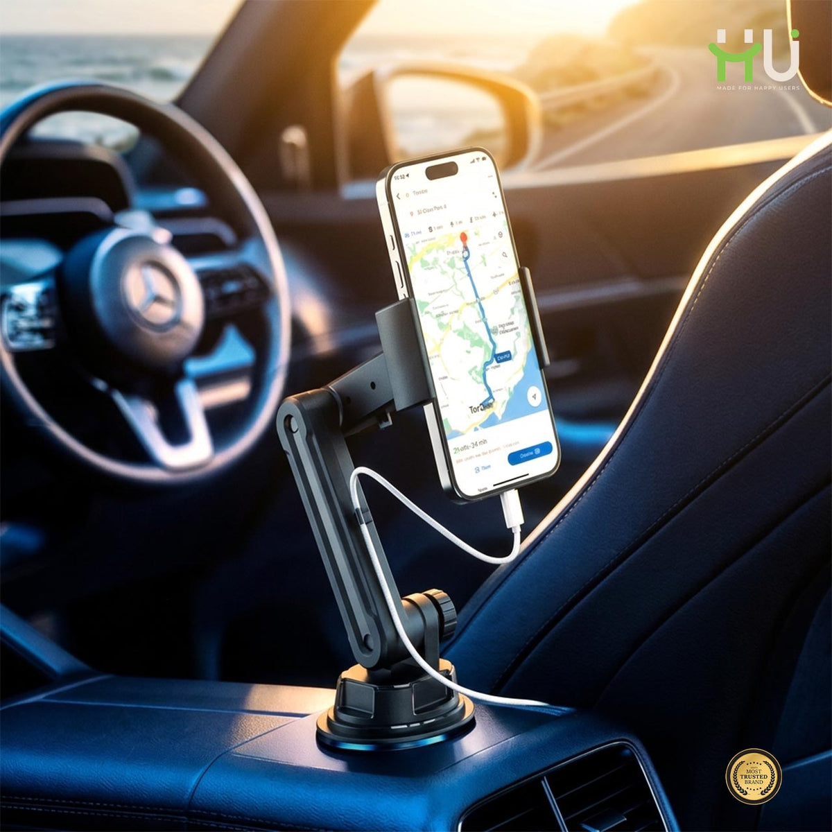 HU Car Cup Holder Phone Mount