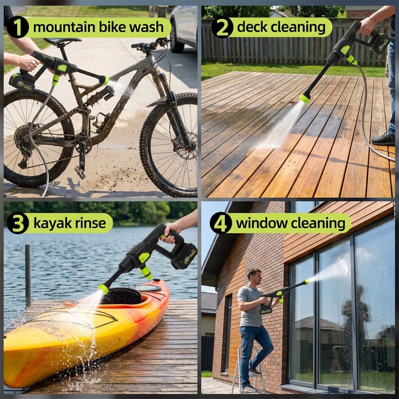 Portable Pressure Washer Gun – High Pressure Water Spray Cleaner for Car Wash, Garden, Patio & Outdoor Cleaning