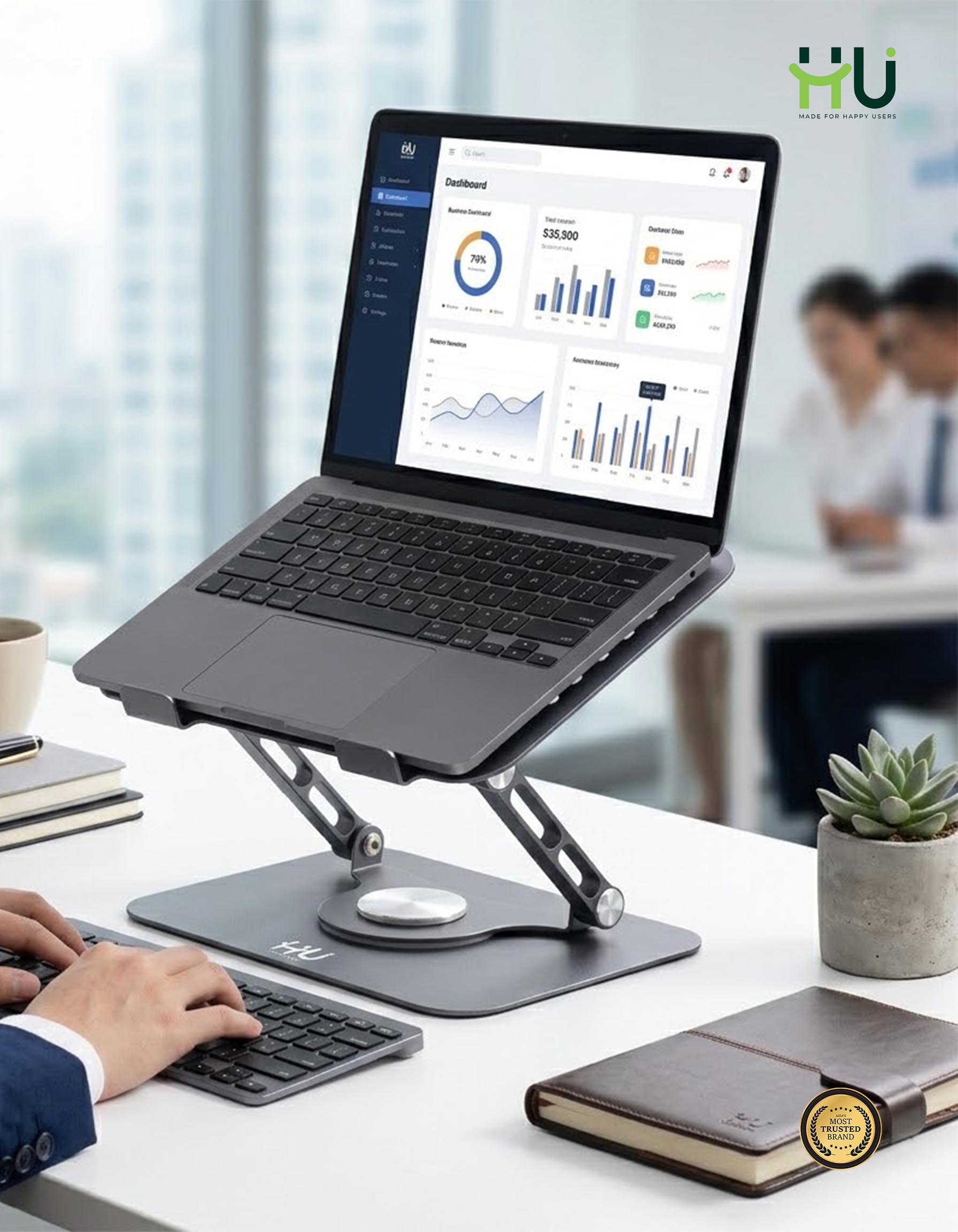 HU Rotating Laptop & Tablet Stand