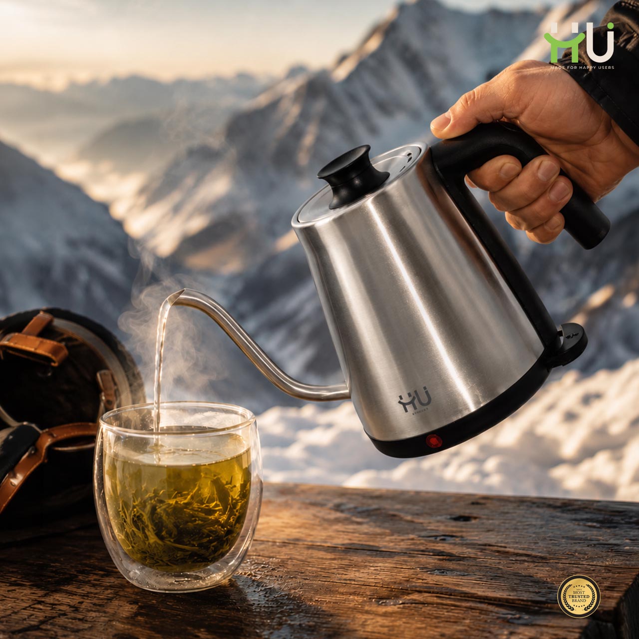 Gooseneck Stainless Steel Electric Kettle 0.8L