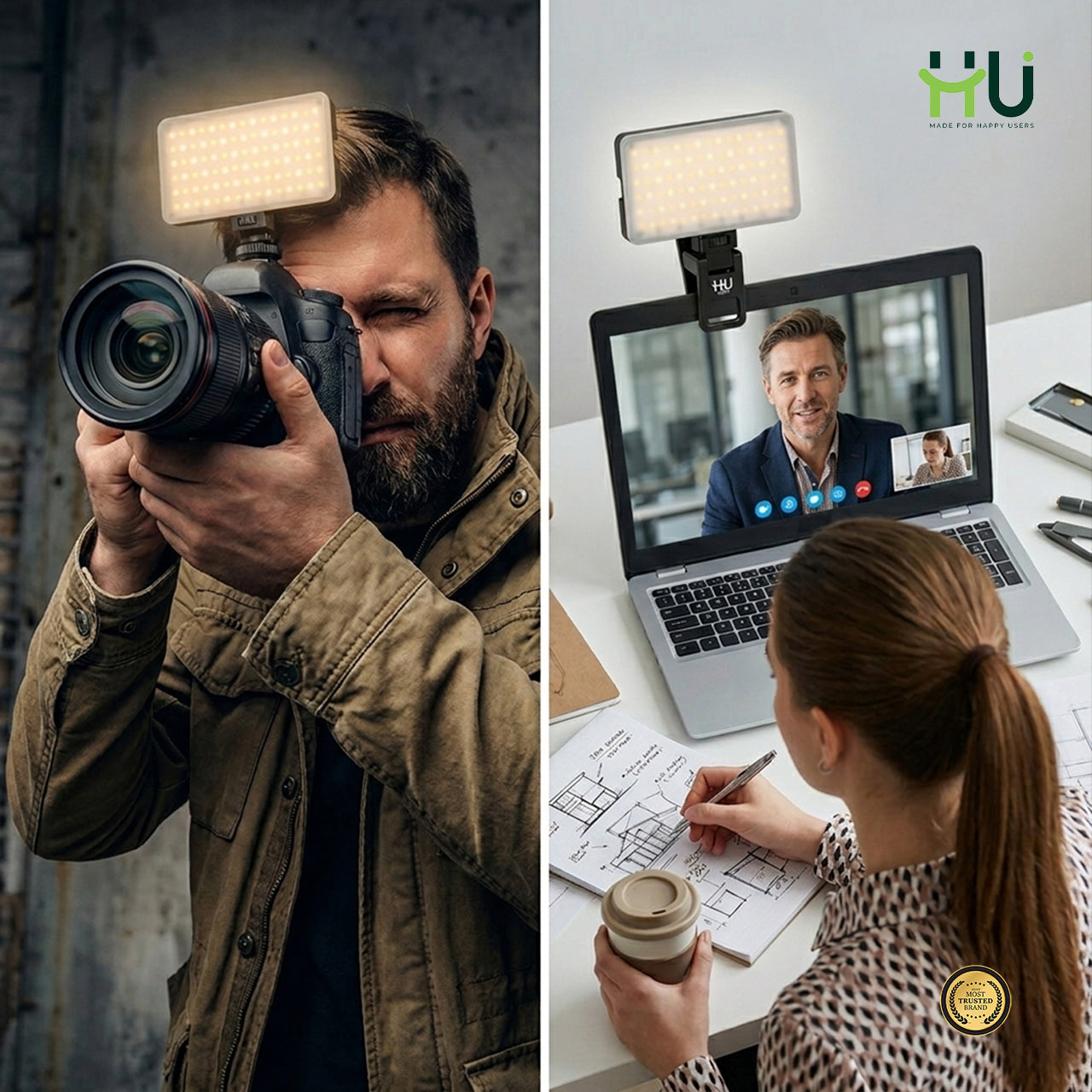 LED Camera Light 2000mAh Rechargeable