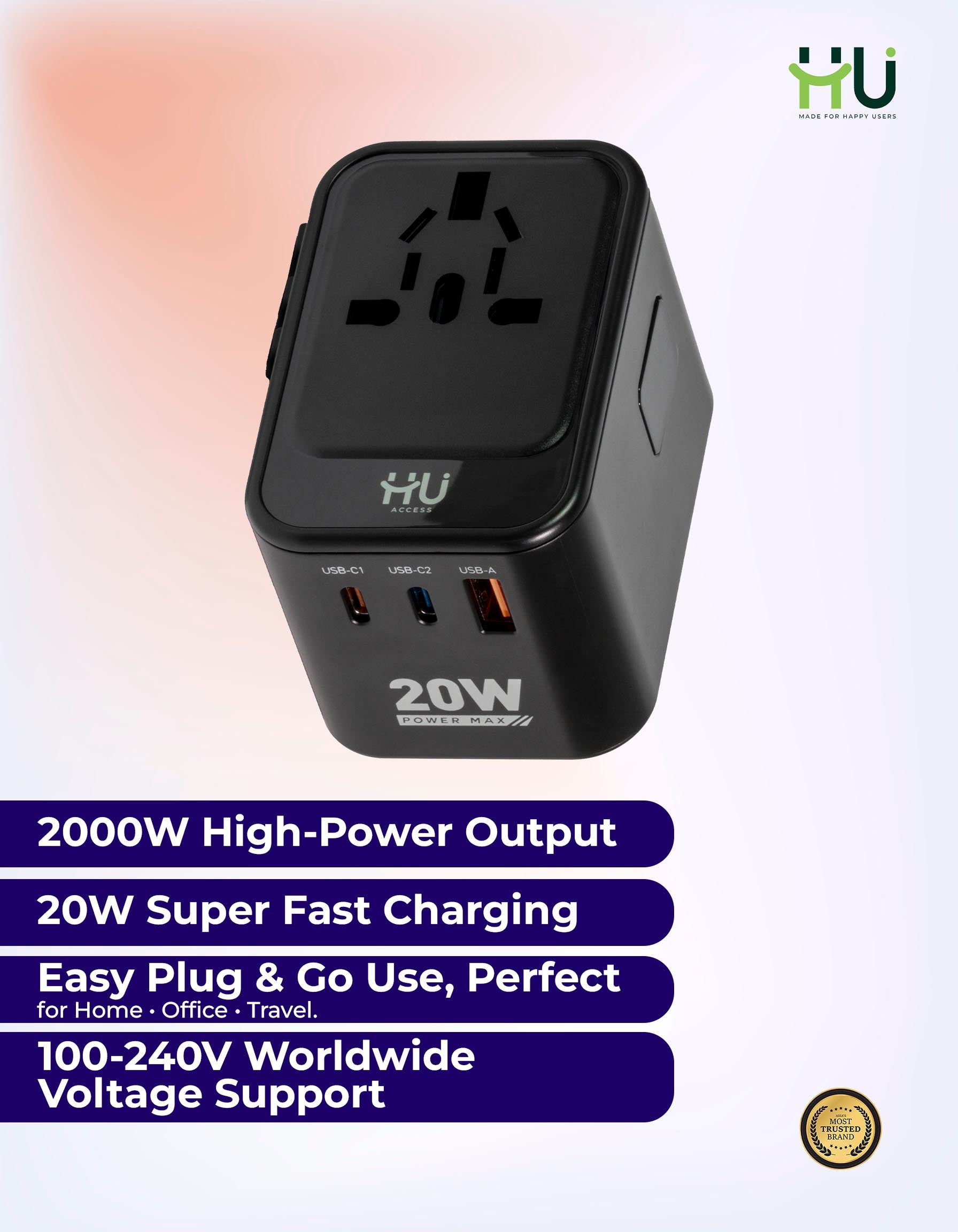 20W Universal Travel Adapter