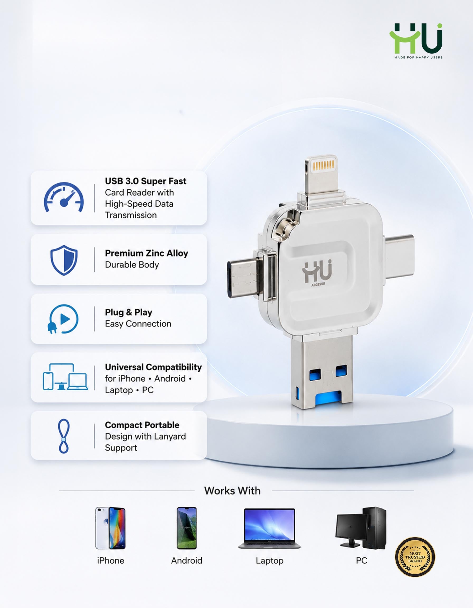 HU USB 3.0 Card Reader