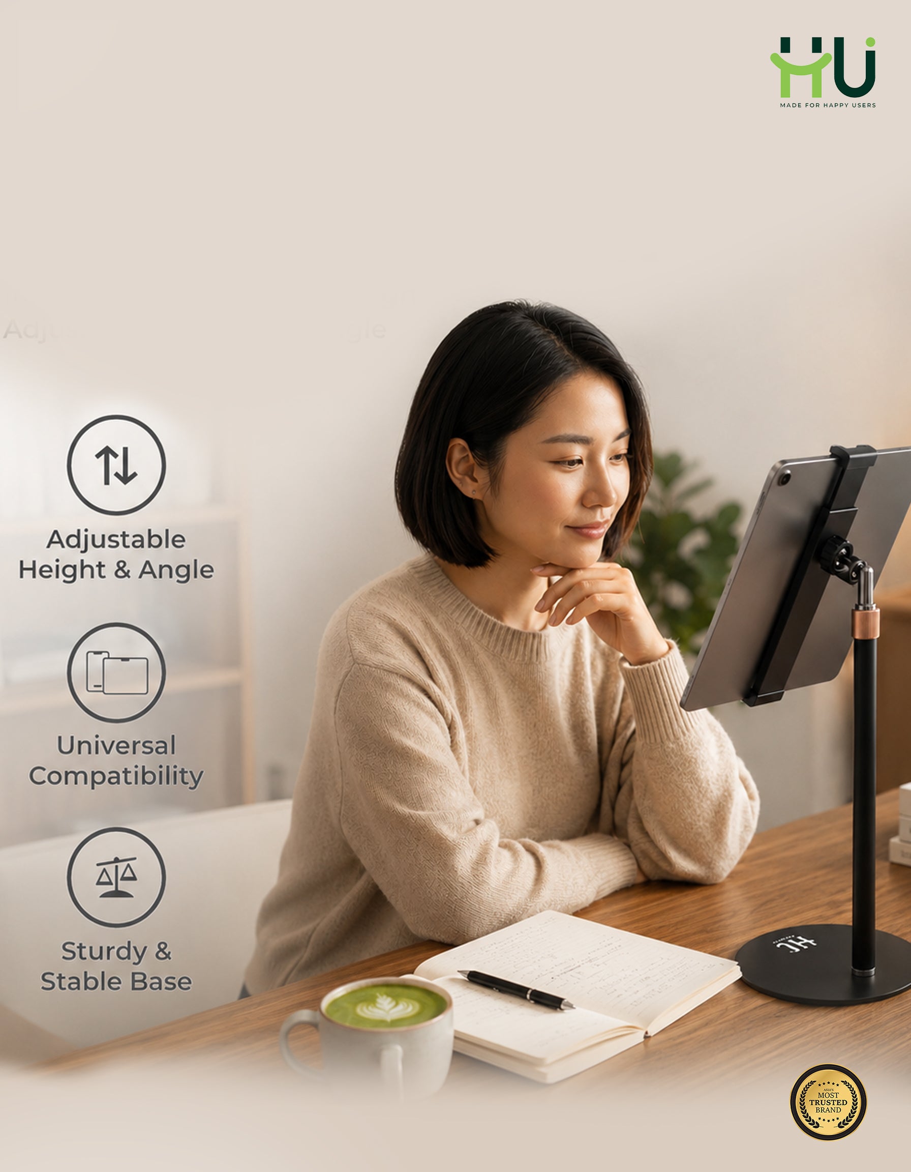 HU Multi-Function Desktop Holder