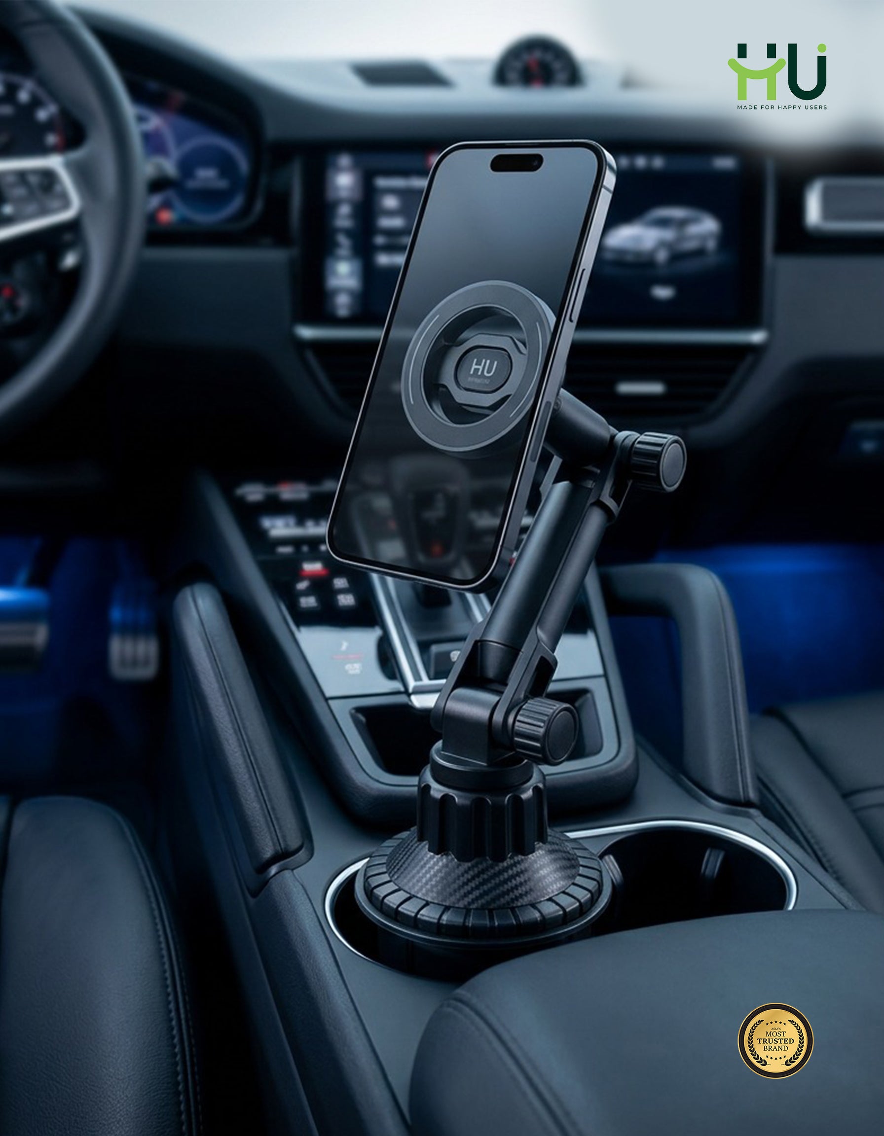 HU MagSafe Car Cup Holder Mount