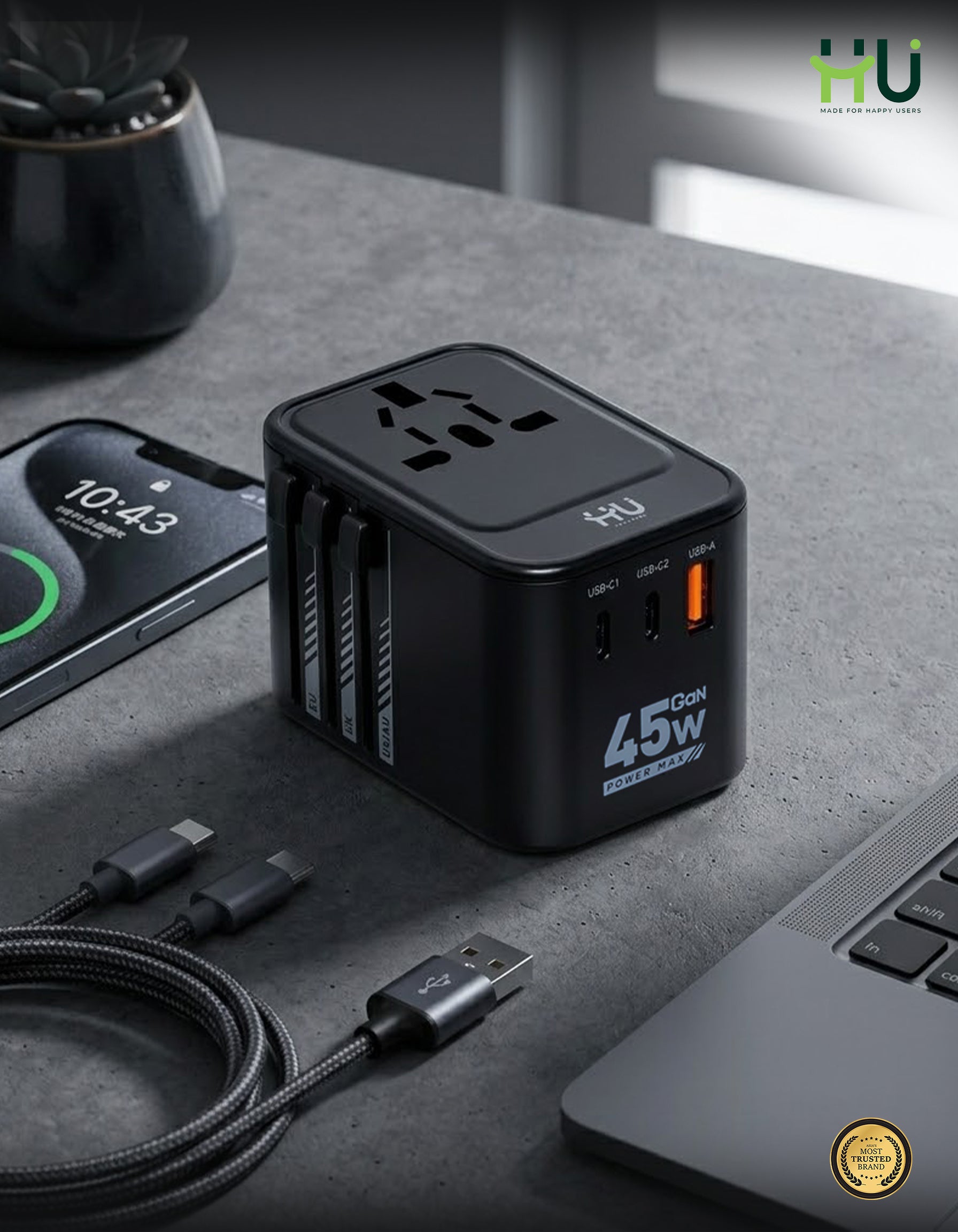 HU Universal Travel Adapter