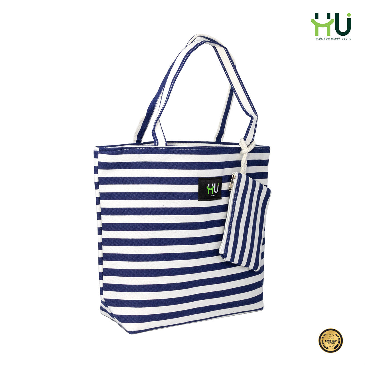 Zebra Pattern Fashion Bag – Blue & White