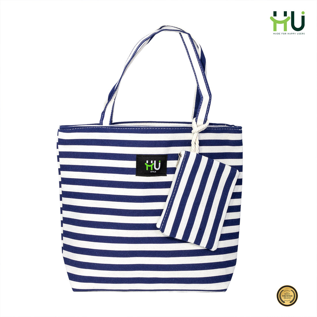 Zebra Pattern Fashion Bag – Blue & White
