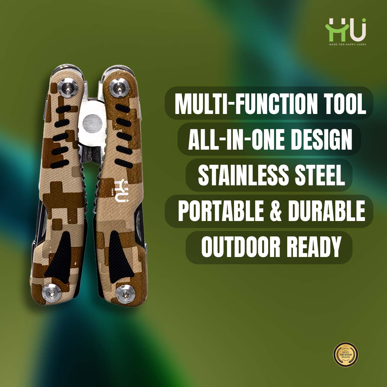 8-in-1 Stainless Steel Multi Tool Pliers