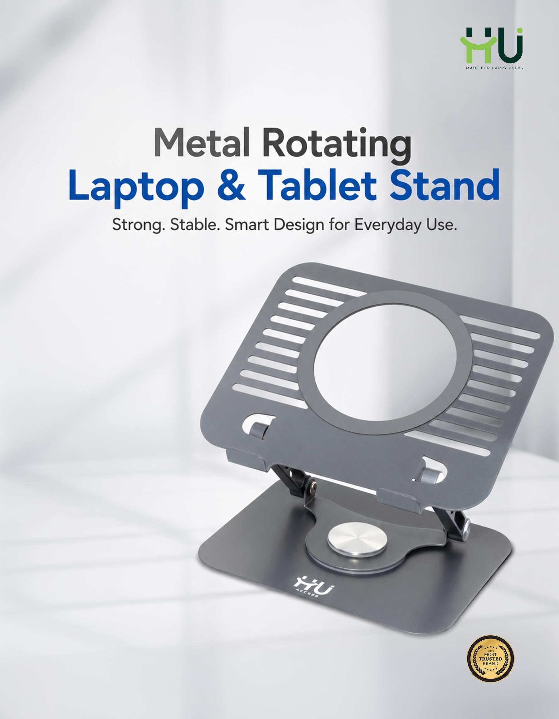HU Rotating Laptop & Tablet Stand
