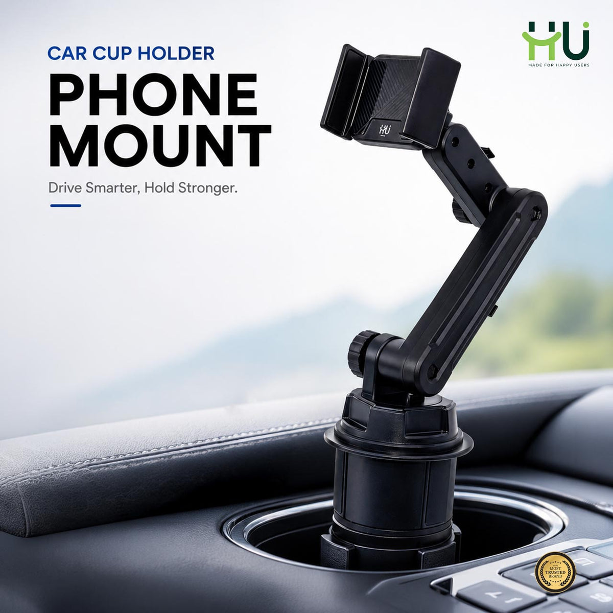 HU Car Cup Holder Phone Mount