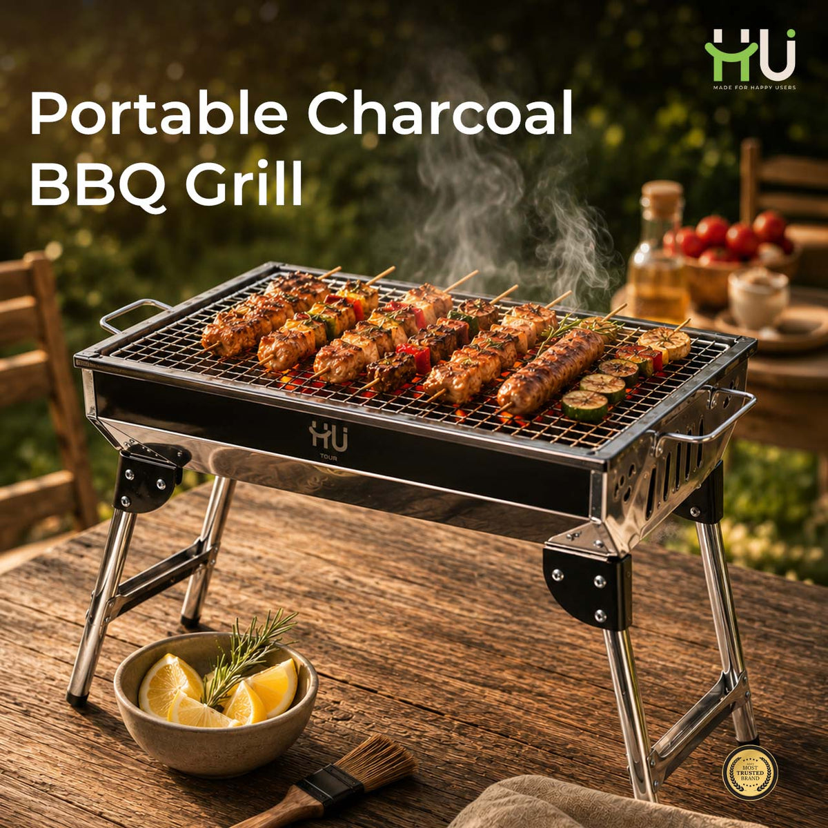 Portable Charcoal BBQ Grill