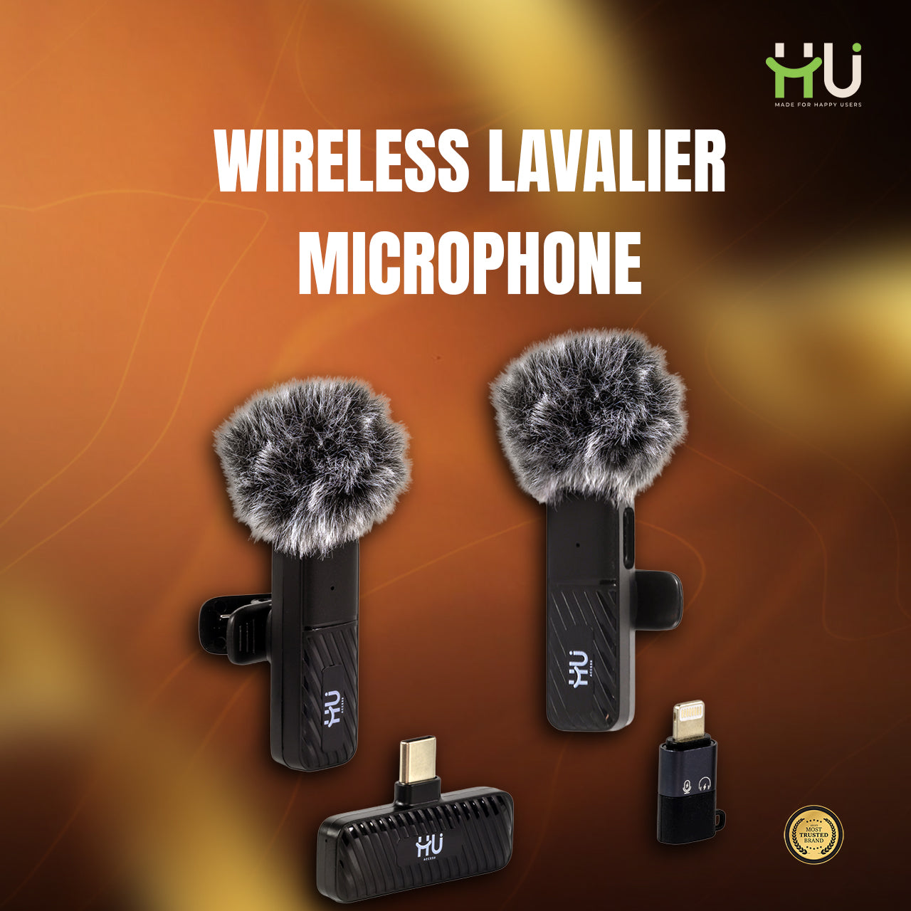 Wireless Lavalier Microphone 1-to-2