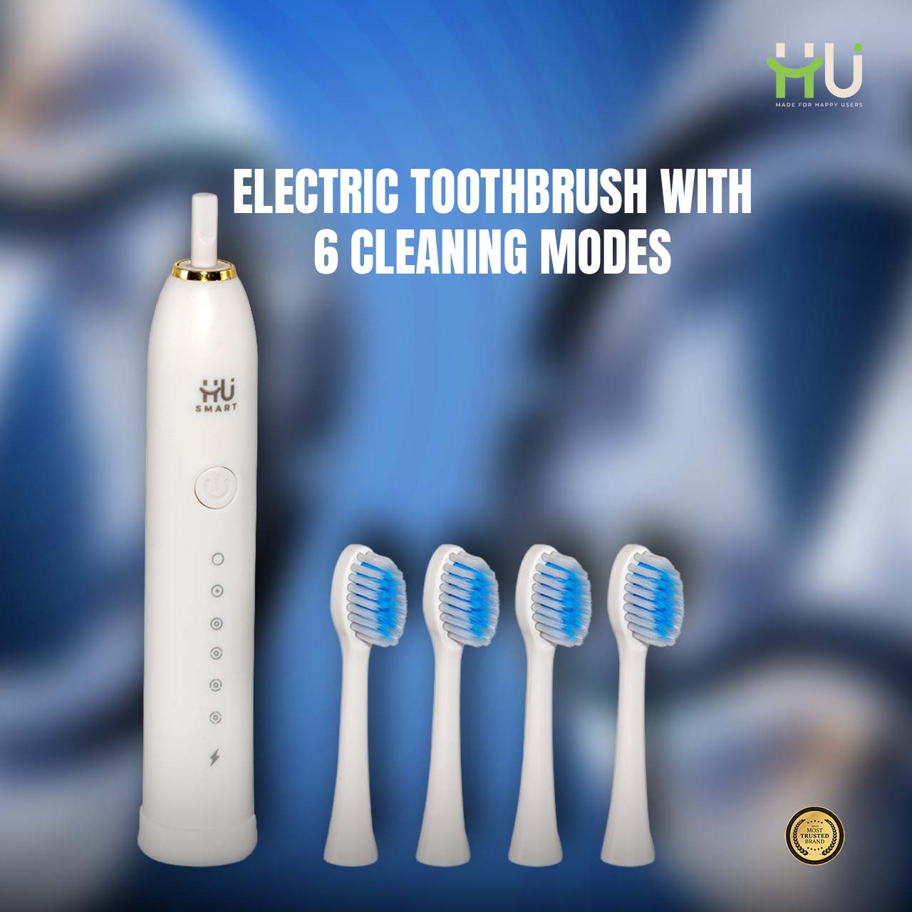 Sonic Electric Toothbrush (6 Cleaning Modes)-White
