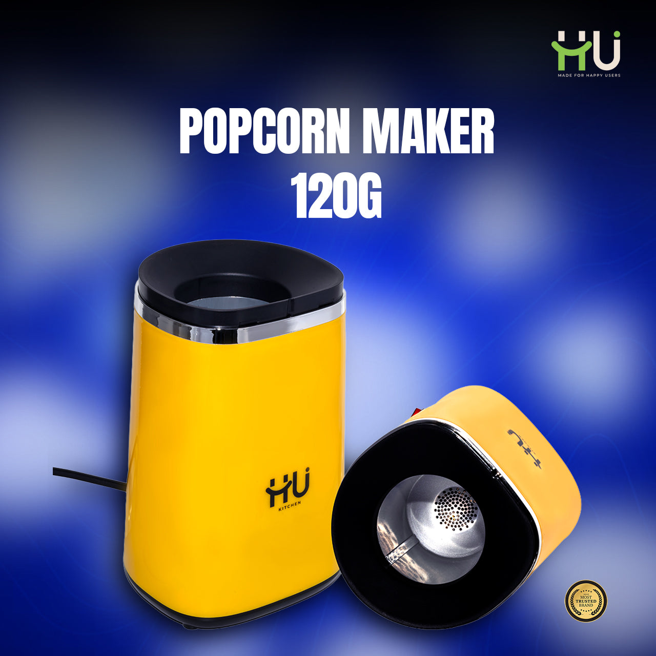 1300W Hot Air Popcorn Maker – 120g Oil Free