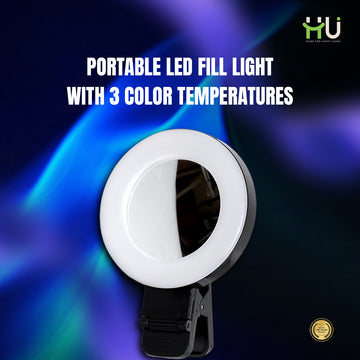 Portable LED Fill Light with 3 Color Temperatures & 180° Rotation