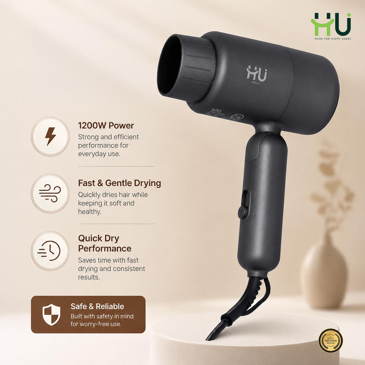 Portable Hair Styling Dryer (1200W)