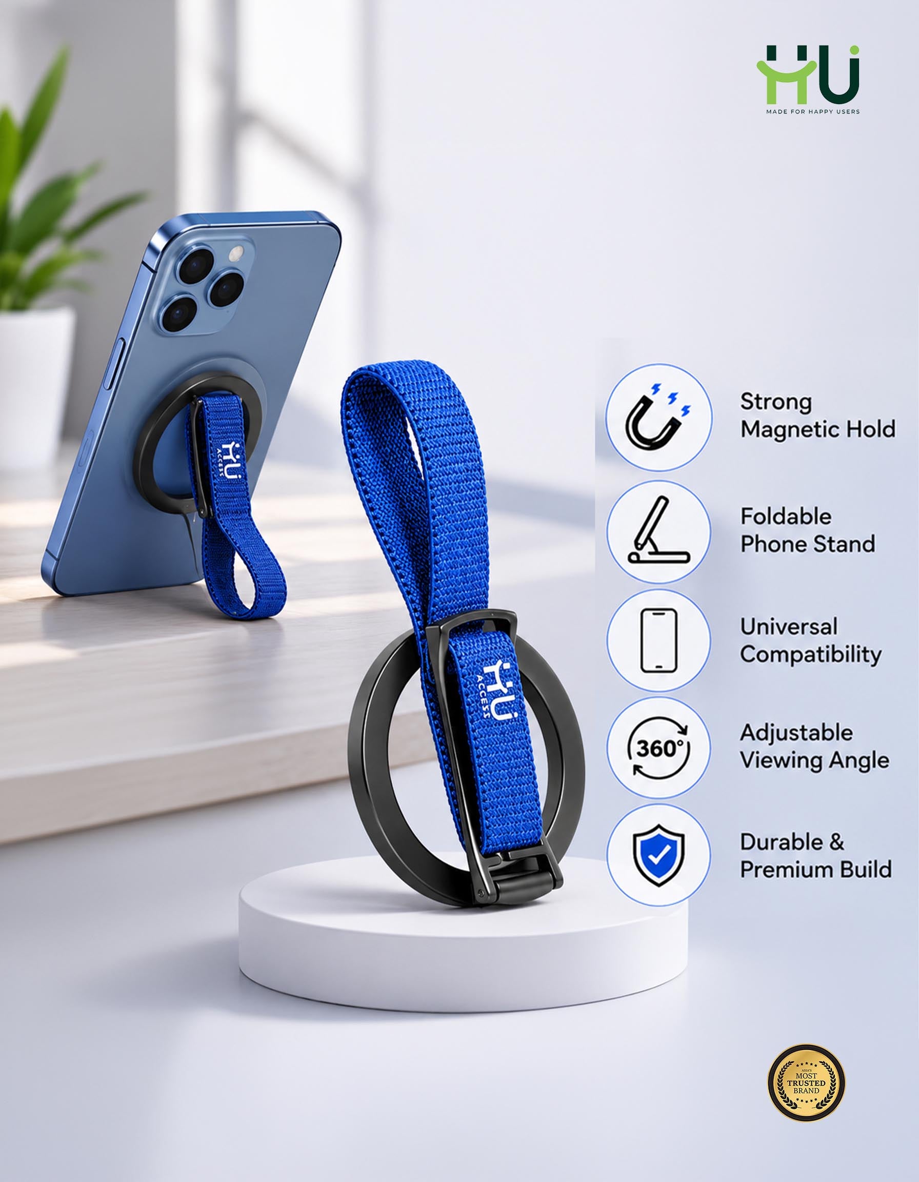 HU Foldable Magnetic Phone Holder