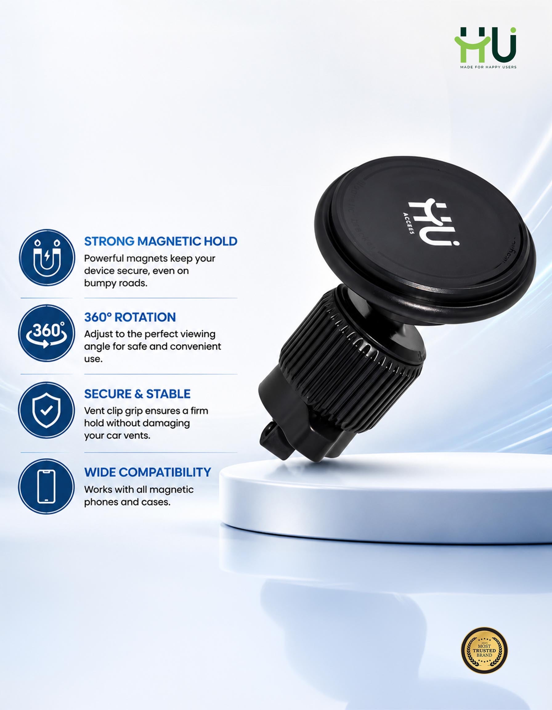 HU Magnetic Air Vent Car Holder